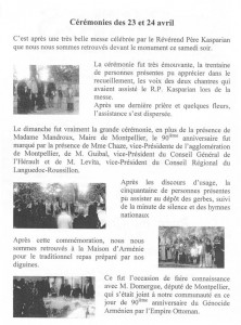 Commémoration 24 avril 2005